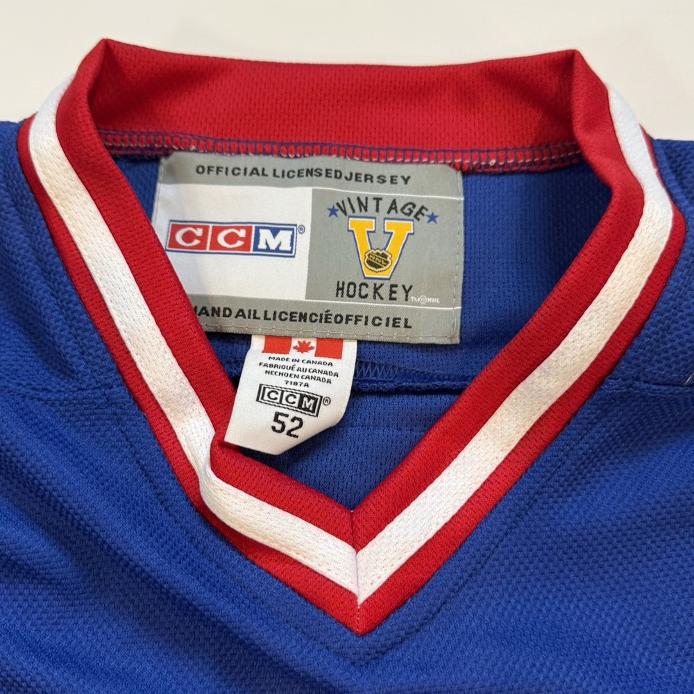 Vintage New York Rangers Jersey Mens 52 Blue Wayne Gretzky NHL Hockey Canada - Picture 4 of 10